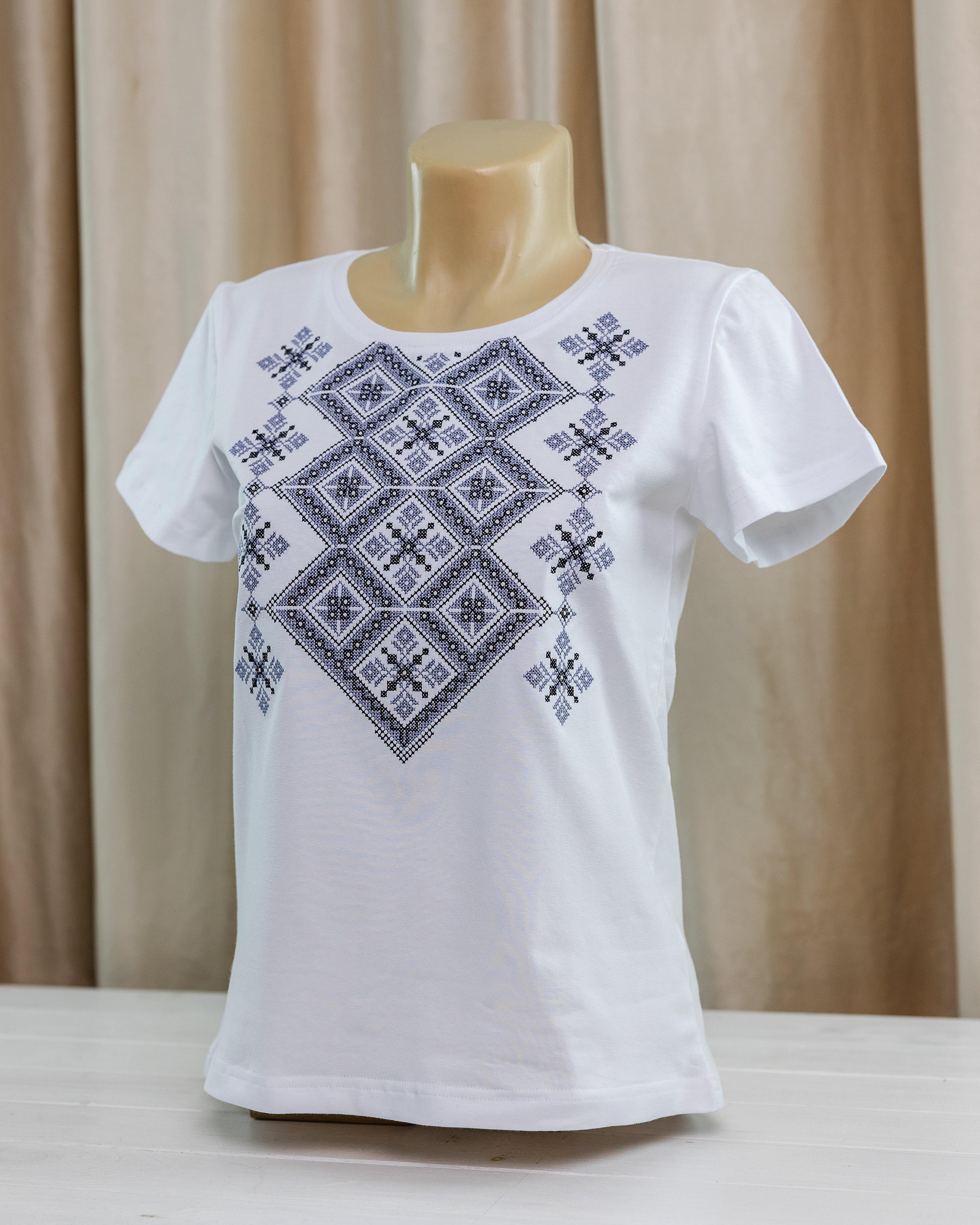 Футболка-вышиванка женская XRmaster Стихия 2XL Белый/Серый (0002422-XXL)