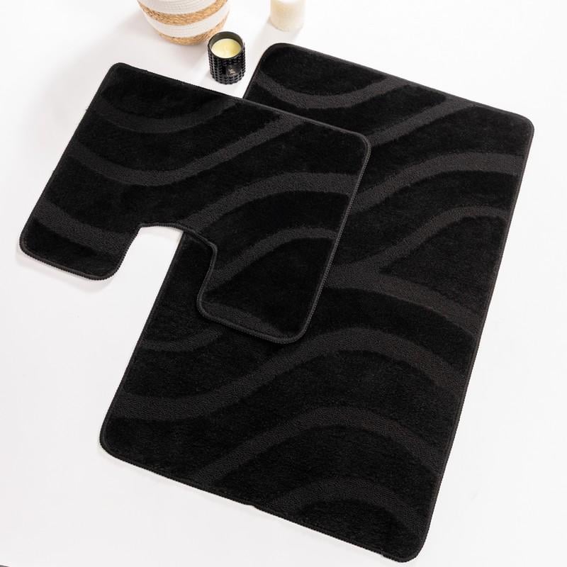 Комплект ковриков в ванную комнату Confetti Symphony 60х100/60х50 см Черный