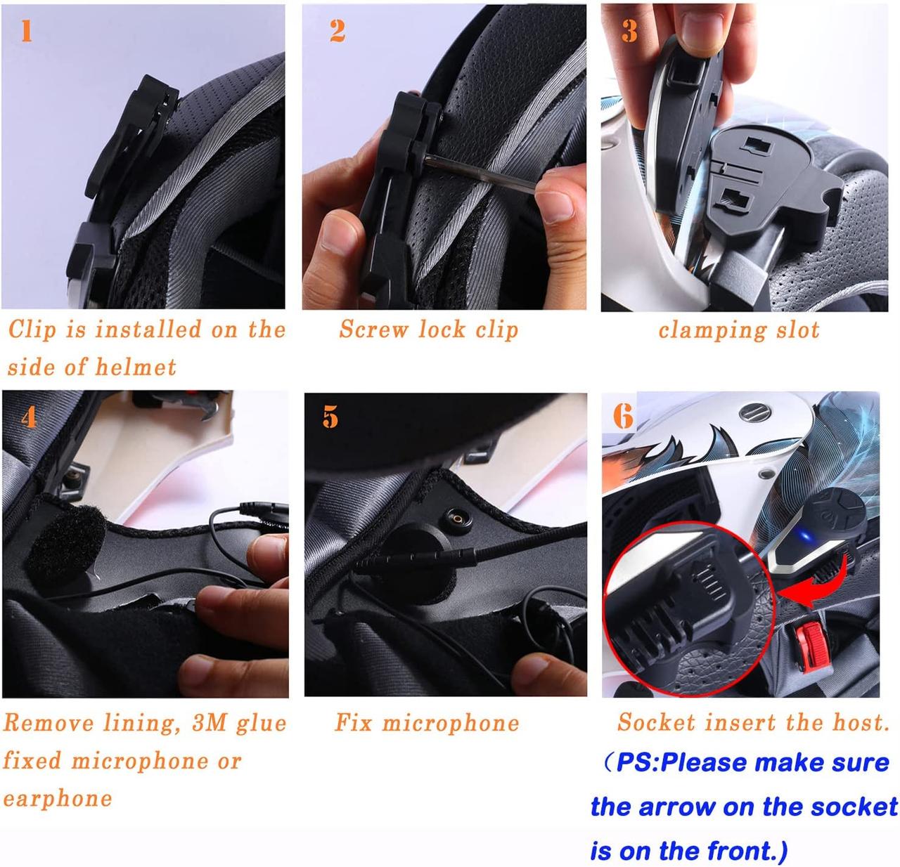 Гарнитура Bluetooth Intercom Thokwok для мотоциклов - фото 3 Гарнитура Bluetooth Intercom Thokwok для мотоциклов - фото 3