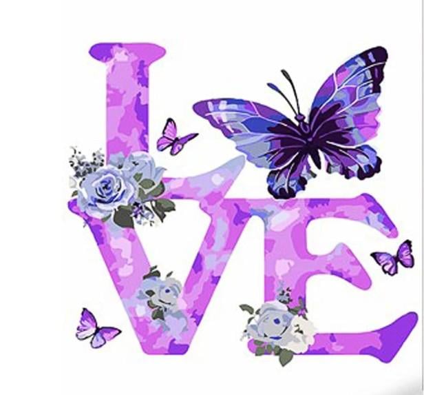 Набір для розпису по номерах Стратег Love and butterfly 30x40 см (SS1061)