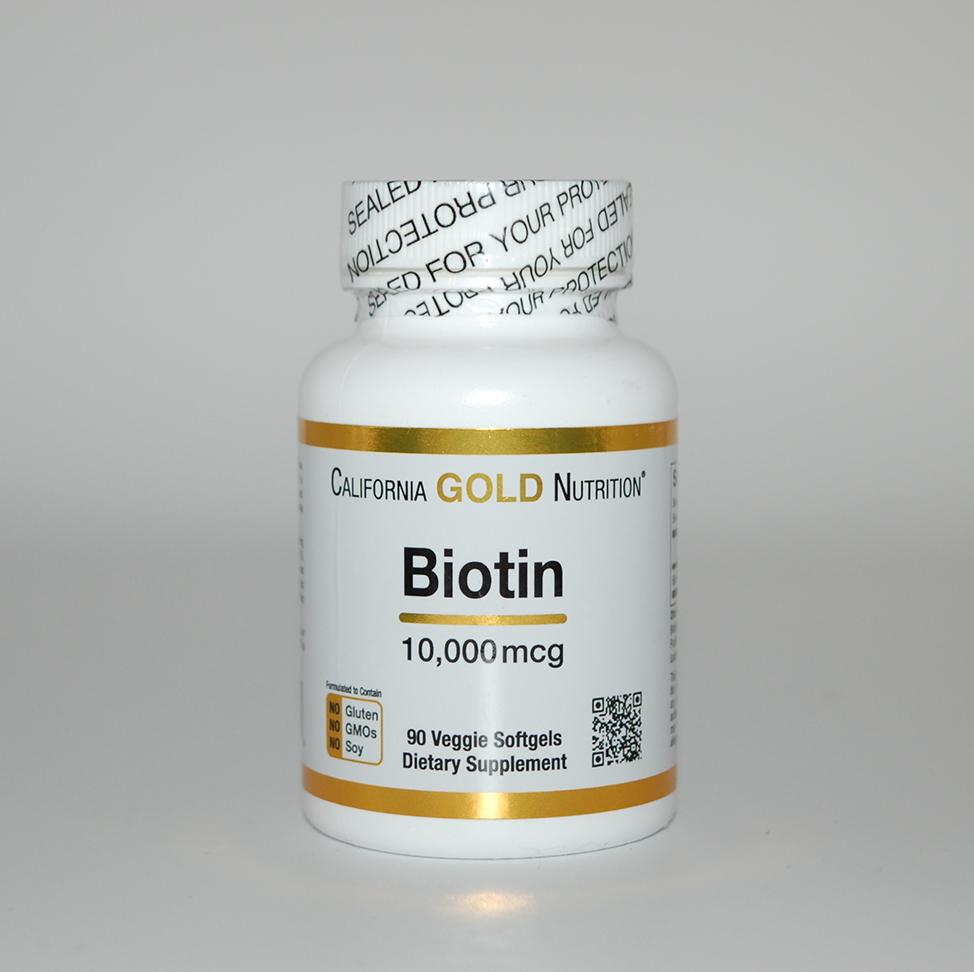 Биотин California Gold Nutrition 10000 мкг 90 кап. (CGN-01170) - фото 1