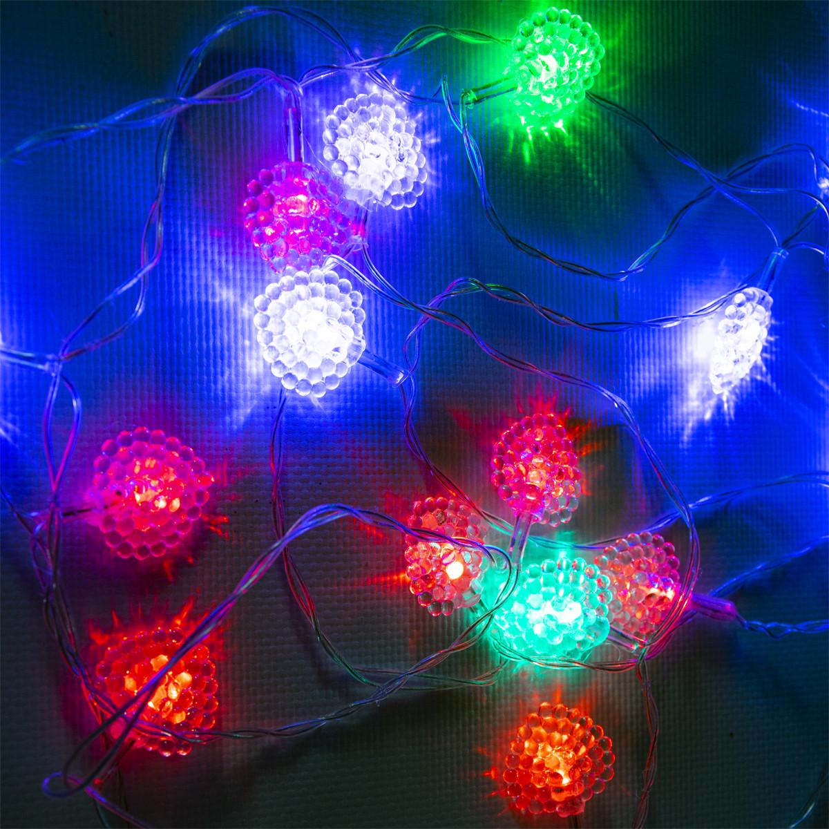 Гірлянда світлодіодна декоративна Листочки Xmas 20 LED Parts-3 3,9 м Різнокольоровий