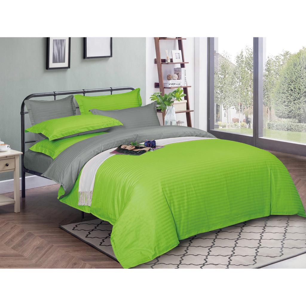 Комплект постельного белья MirSon Satin-Stripe 30-0016+30-0010 Danik 143х210 см полуторный (2200005261460)