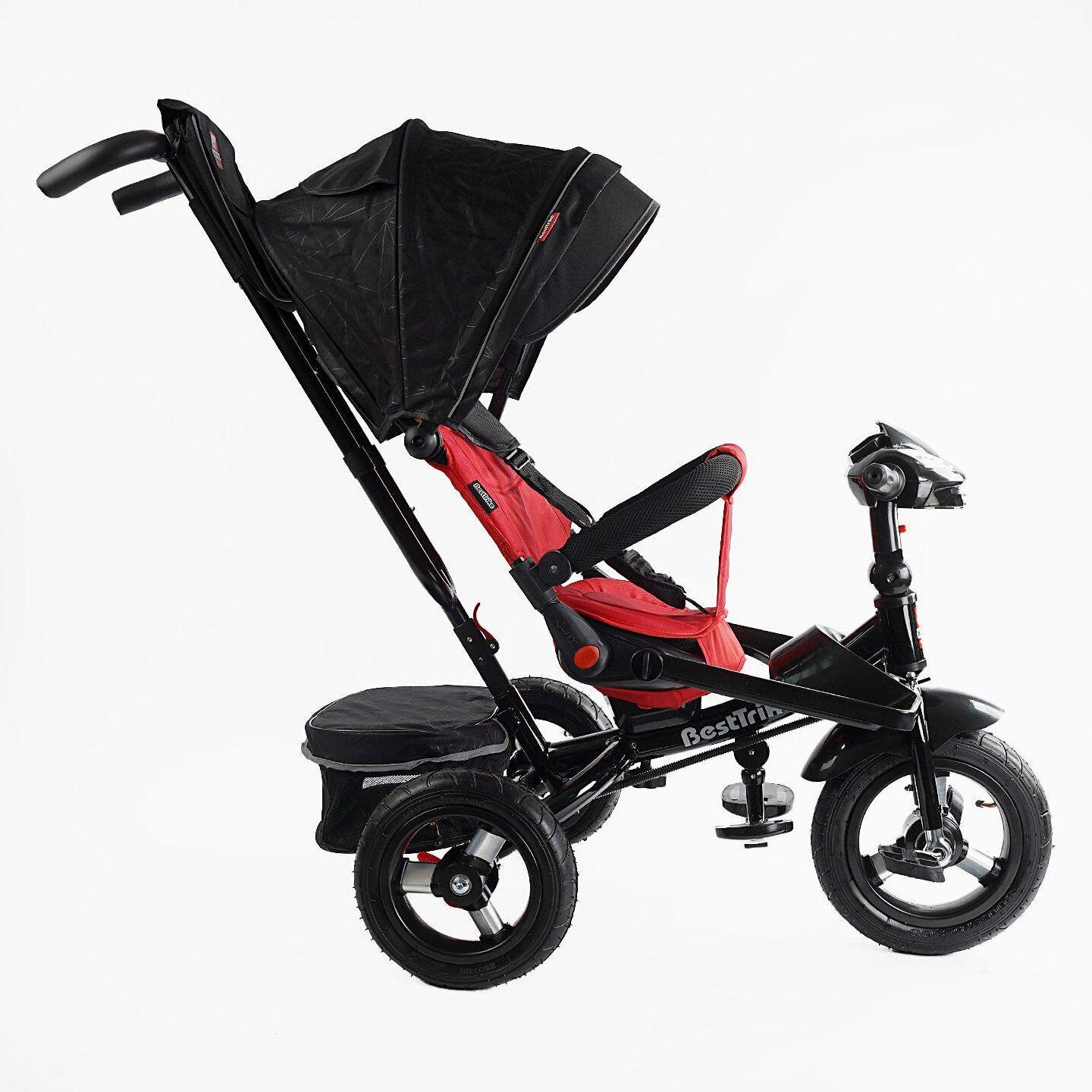 Велосипед дитячий триколісний Best Trike 6088 F надувні/фара з USB/пультом/батьківською ручкою Чорно-червоний (789-05) - фото 3 Велосипед дитячий триколісний Best Trike 6088 F надувні/фара з USB/пультом/батьківською ручкою Чорно-червоний (789-05) - фото 3
