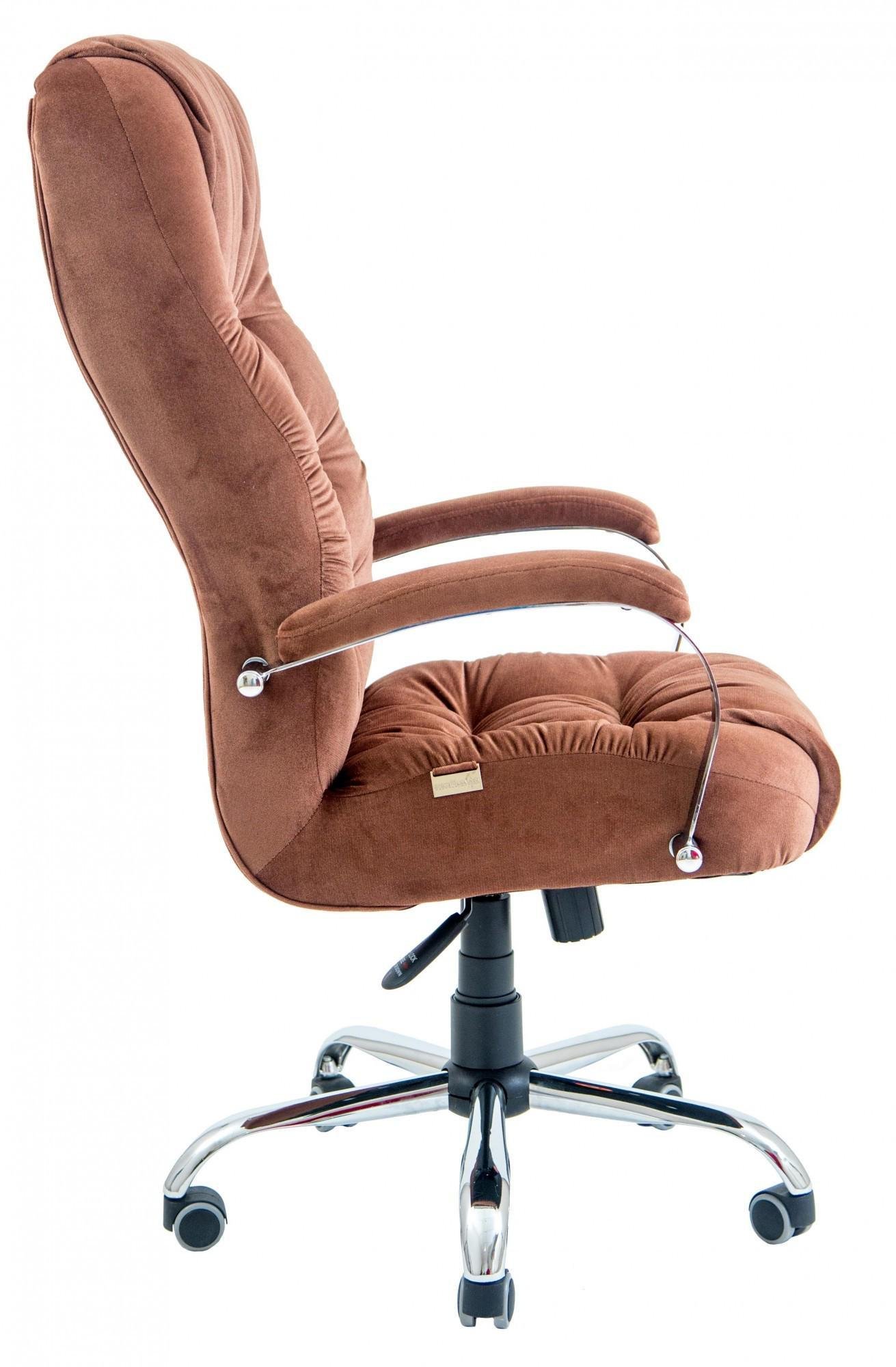 Кресло офисное компьютерное Richard Leonis 42 Хром М2 AnyFix Коричневый - фото 3