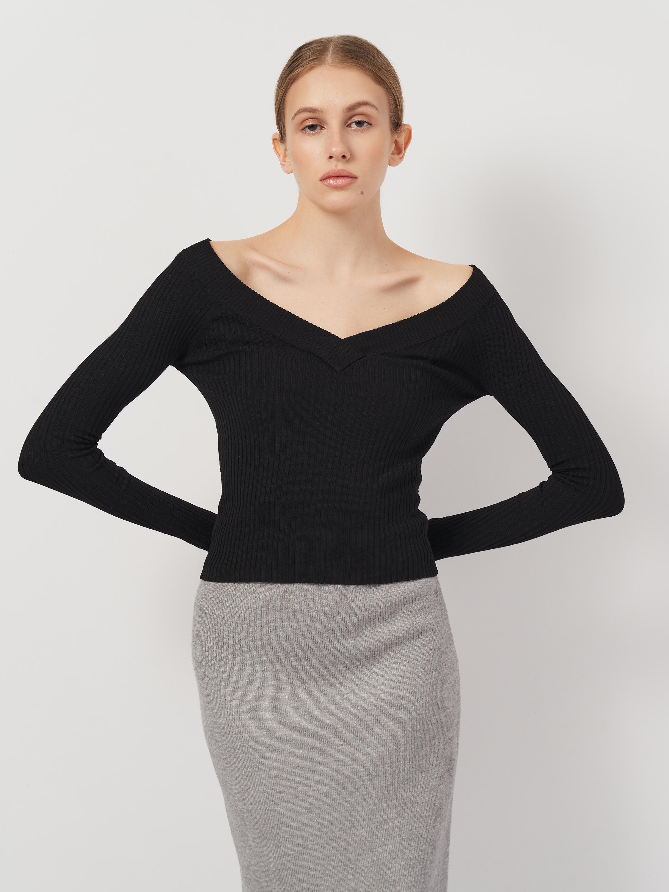 Топ жіночий в'язаний S Чорний (1002040arl)