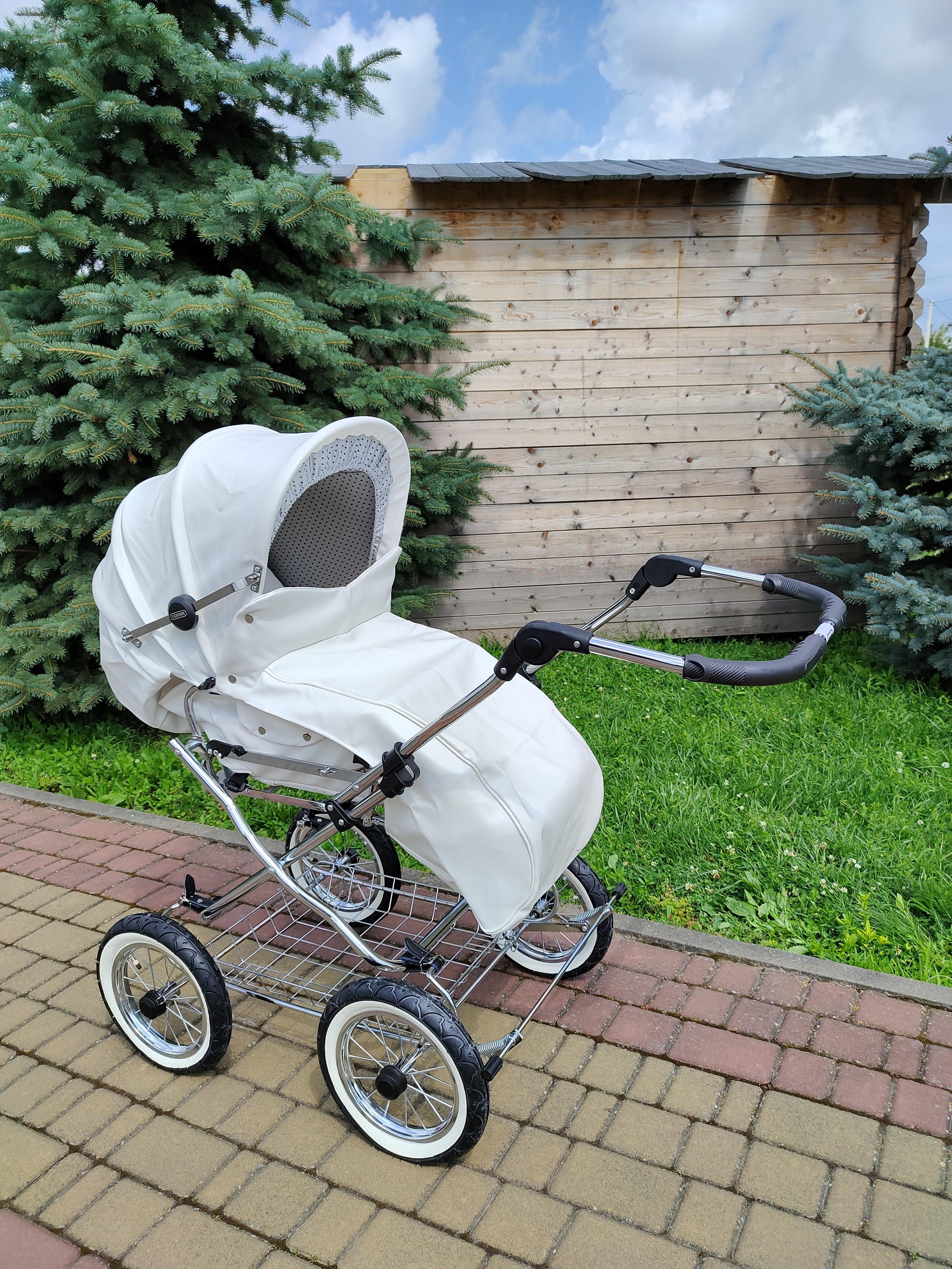 Детская коляска-трансформер Eichhorn Combination Stroller Белый/Серый - фото 2