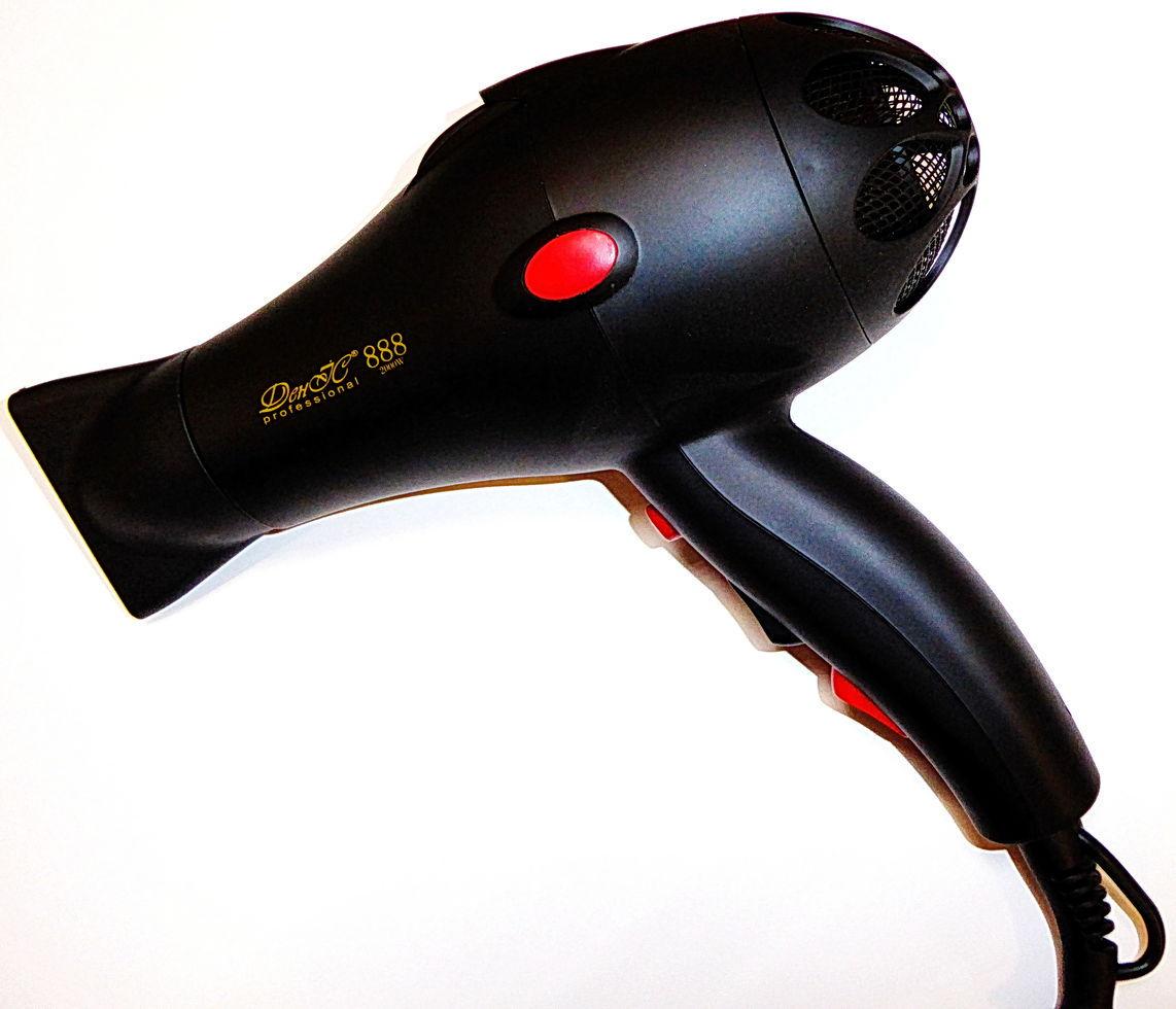 Фен професійний ДенІС professional 888 з 2-ма насадками/дифузор 2000 Вт Black Matt (1453070645) - фото 9 Фен професійний ДенІС professional 888 з 2-ма насадками/дифузор 2000 Вт Black Matt (1453070645) - фото 9