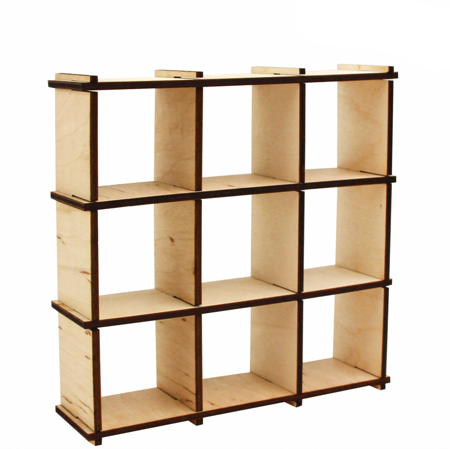 Кукольная мебель для декупажа Rosa Talent Стеллаж 2 модерн фанера 14,4х4х14,4 см (4823100236768)