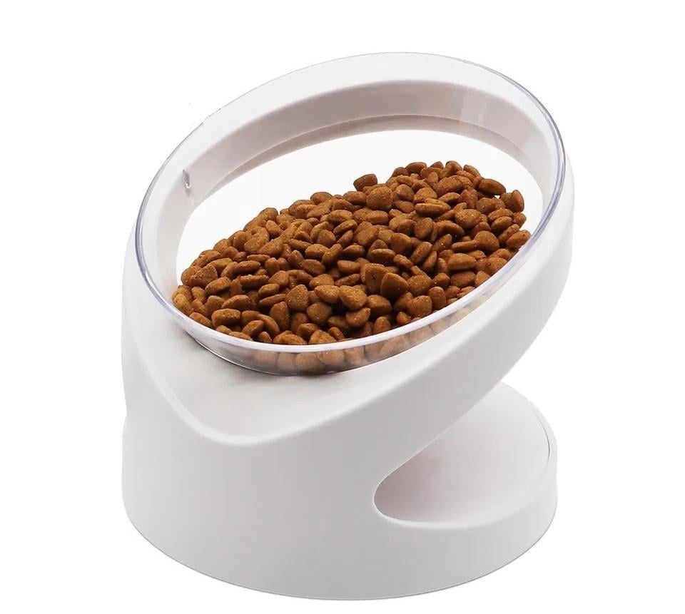 Миска для кошек и маленьких собак TRYshop под углом 200 мл Белый (1706557075) - фото 2
