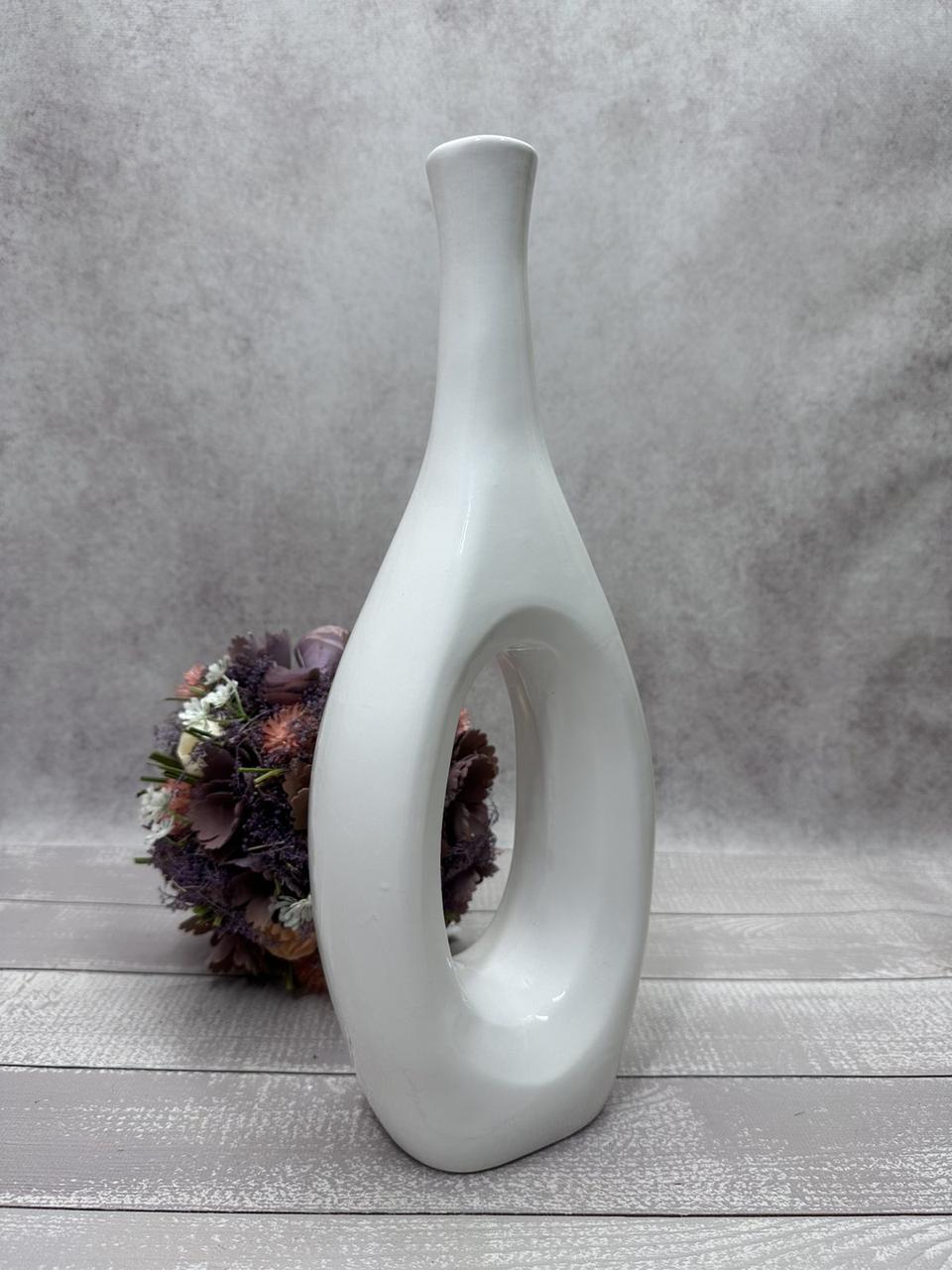 Ваза Artel KERAMIST Крапля керамічна Білий глянсовий (10021)