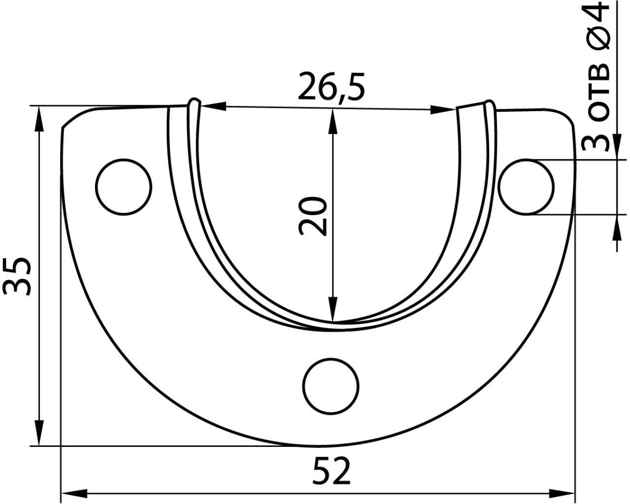 Половина фланця для труби R-11M/25 1/2 d 25 мм - фото 2