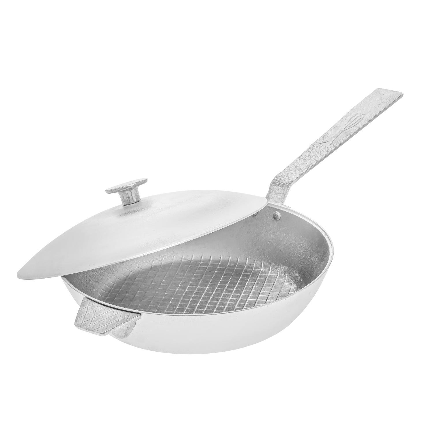 Сотейник алюмінієвий з литими ручками/рифленим дном та кришкою 2 л (81423)