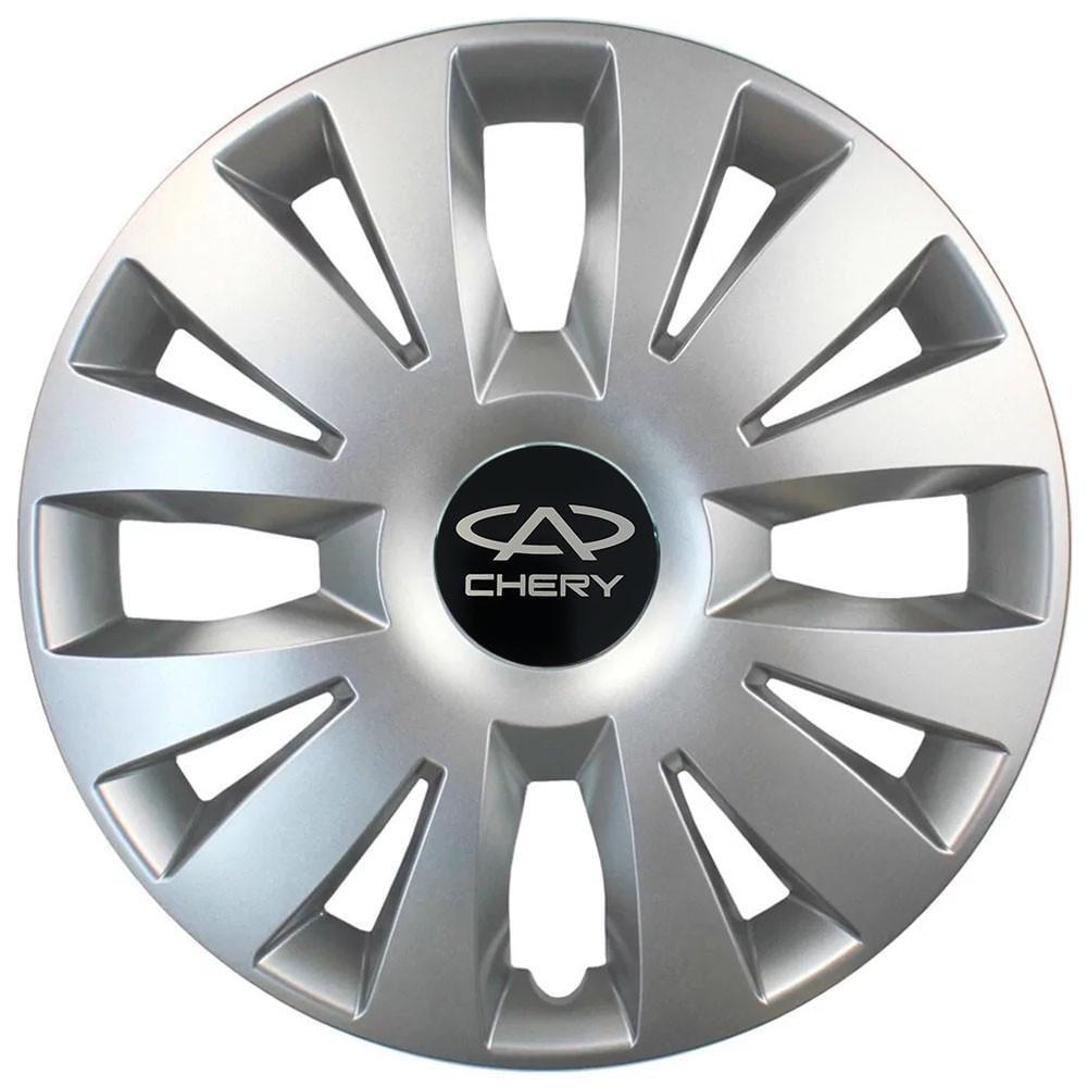 Колпаки SJS 324 с логотипом Chery R15 4 шт. Серебряный (2654558400)