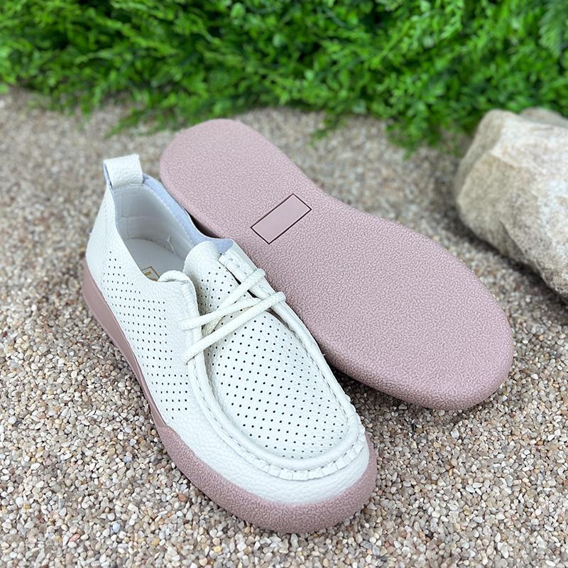 Мокасини жіночі перфоровані шкіряні Е-007035-1 p. 36 23 см Бежевий - фото 4 Мокасини жіночі перфоровані шкіряні Е-007035-1 p. 36 23 см Бежевий - фото 4