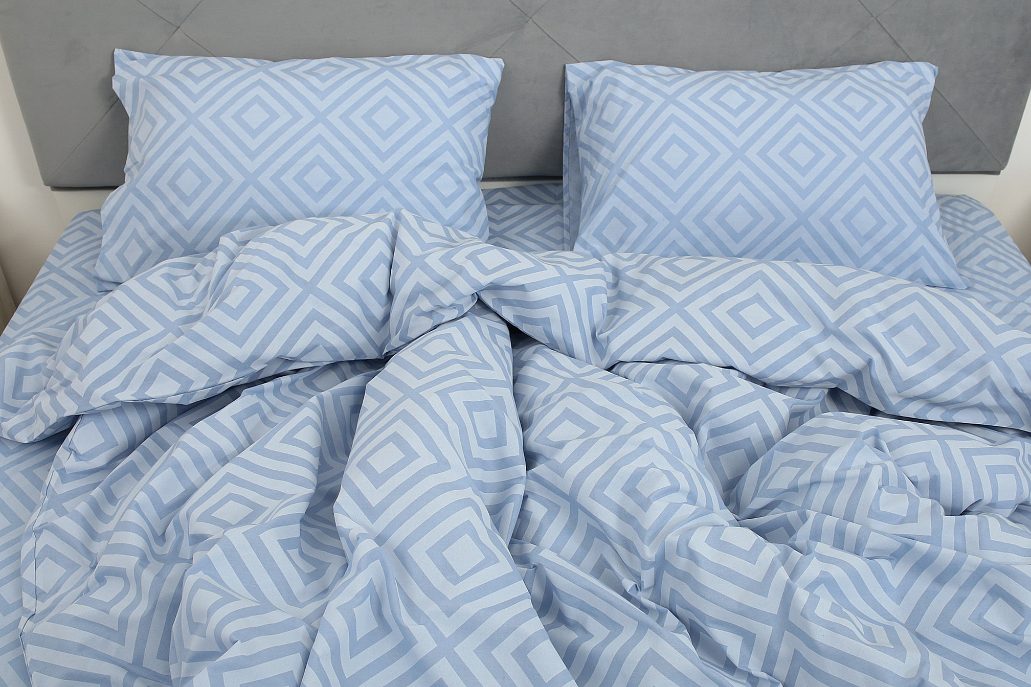 Комплект постельного белья евро Amore Glux-162 бязь Небесный (KPB-Ae-Glux-162(50x70)_) - фото 2 Комплект постельного белья евро Amore Glux-162 бязь Небесный (KPB-Ae-Glux-162(50x70)_) - фото 2