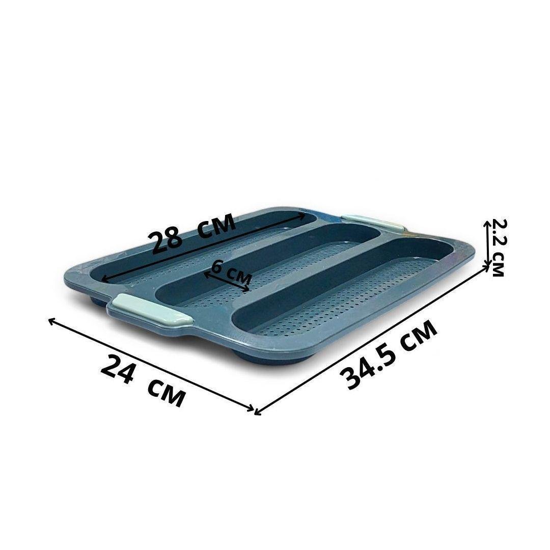 Форма для выпечки багетов LuxShine G124 Baguette 3в1 силиконовая перфорированная Серый (205291-сер) - фото 5 Форма для выпечки багетов LuxShine G124 Baguette 3в1 силиконовая перфорированная Серый (205291-сер) - фото 5