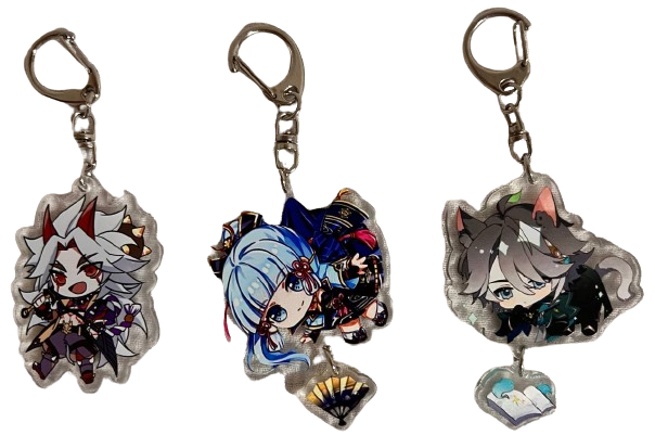 Набор брелоков Аратаки Итто Камисато Аяка Аль-Хайтам из Genshin Impact 3 шт. (185) Набор брелоков Аратаки Итто Камисато Аяка Аль-Хайтам из Genshin Impact 3 шт. (185)
