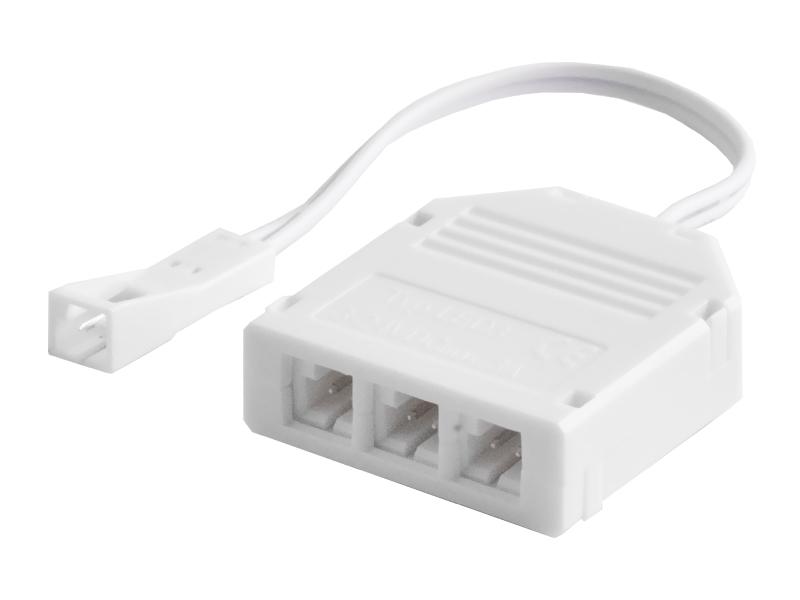 Коробка распределительная LEDUA 3 отверстия 100 мм 22AWG мини мама Белый (1331)