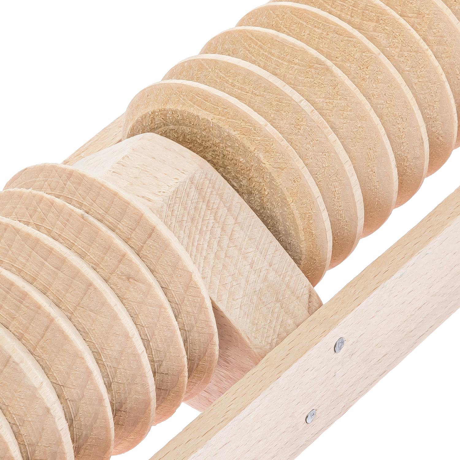 Массажер для стоп деревянный на 2 ролика на две ноги (87037) - фото 6 Массажер для стоп деревянный на 2 ролика на две ноги (87037) - фото 6