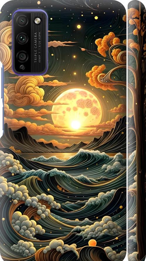 Чехол на Huawei Honor 30 Lite Арт волны (6332m-2074-42517)