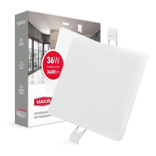 LED-светильник врезной Maxus SP Edge Квадрат 36W 4100K (1-MSP-3641-S)