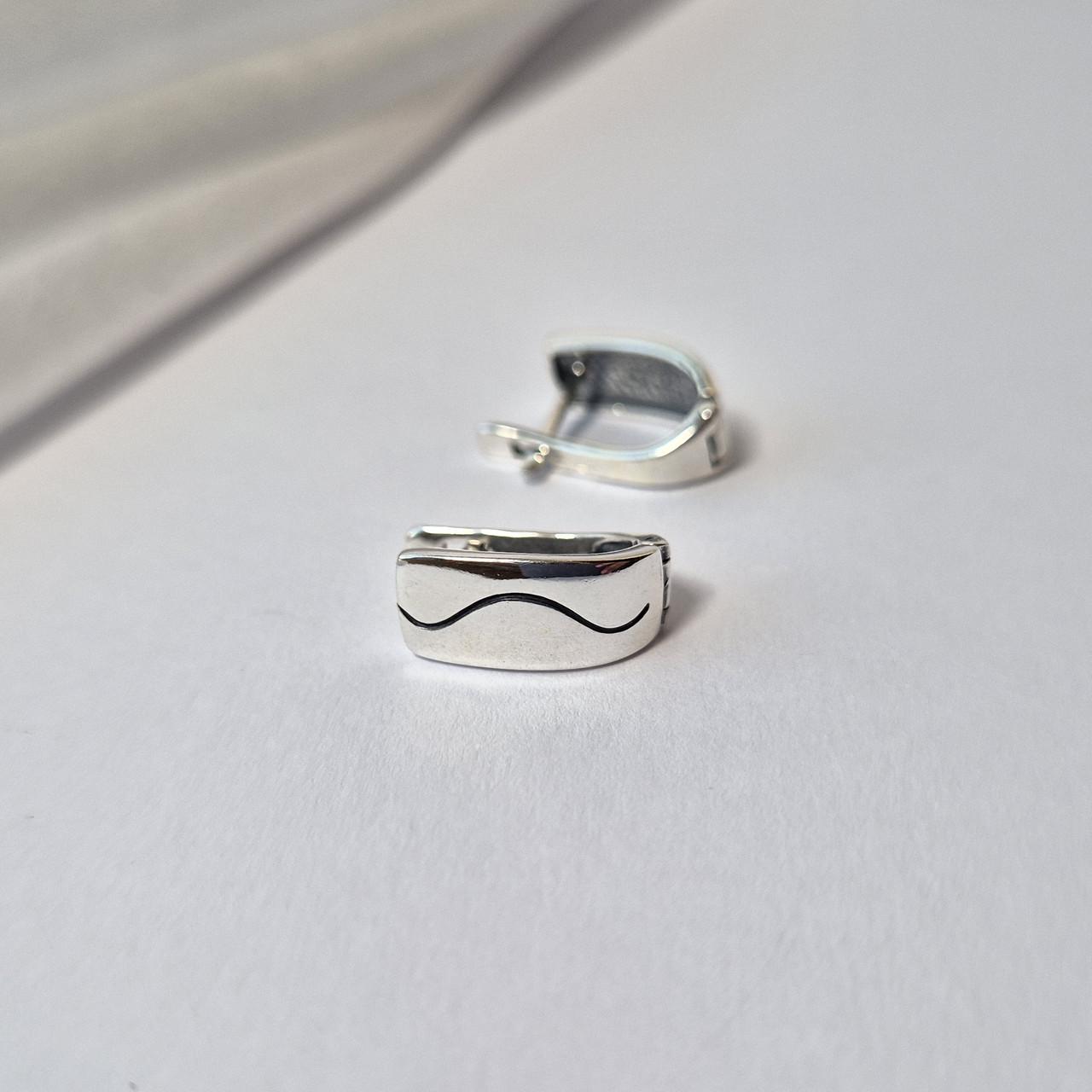 Серьги Пластина без камней серебро 925 пробы 4,12 г (2968)