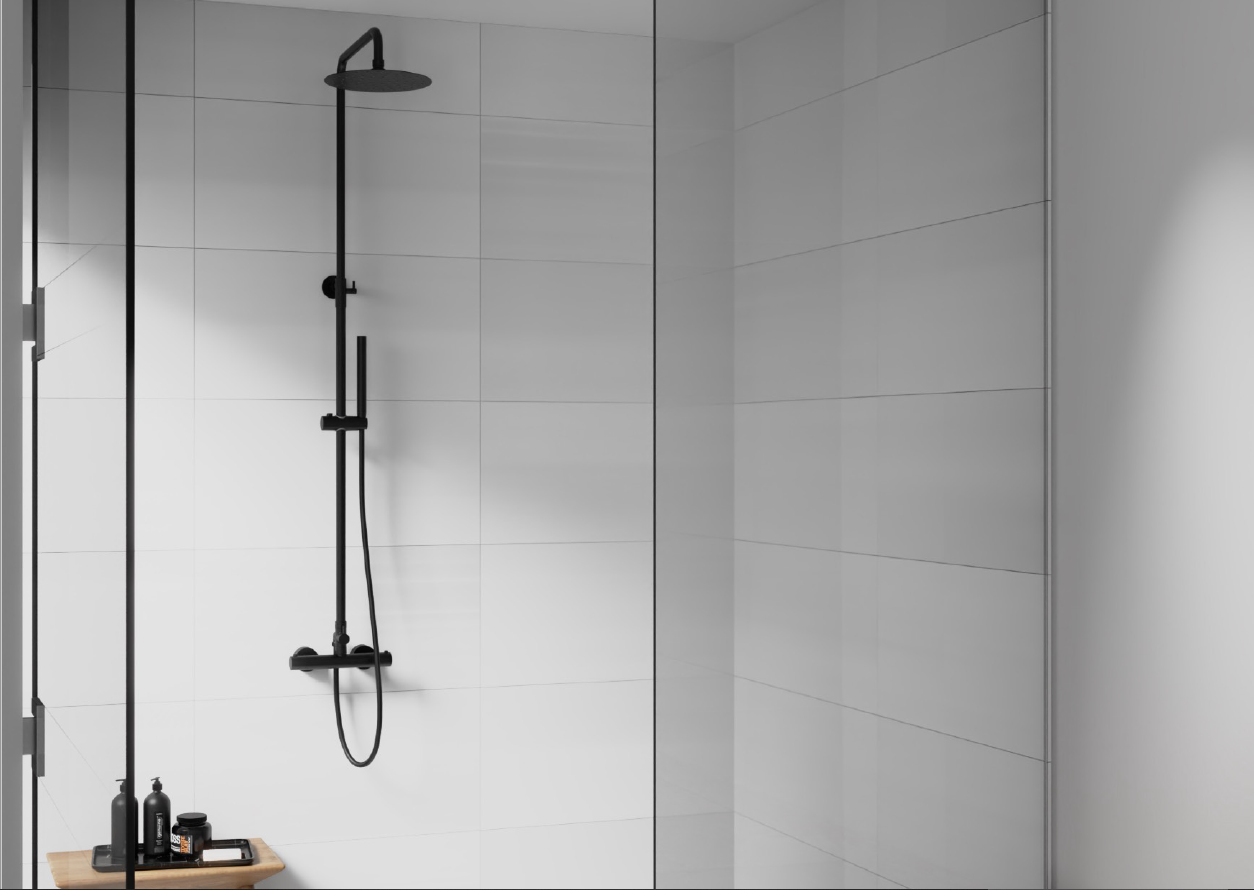 Душова система Steinberg 111 111 2721 S з термостатом/верхнім та ручним душем Чорний матовий (1606972577) - фото 2 Душова система Steinberg 111 111 2721 S з термостатом/верхнім та ручним душем Чорний матовий (1606972577) - фото 2
