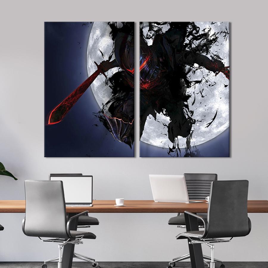 Картина на холсте Рыцарь в стиле аниме 165x122 см (1423-2)