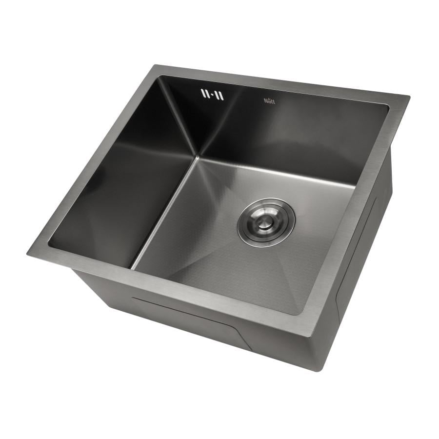 Мойка для кухни интегрированная Nett NВS-5045 Decor Honeycomb нержавеющая сталь 1 мм Черный металлик (NET-043620)