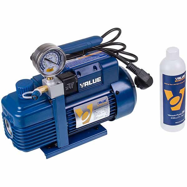 Вакуумный насос с манометром Value VI-120-SV 1 ступ. 57 л/мин