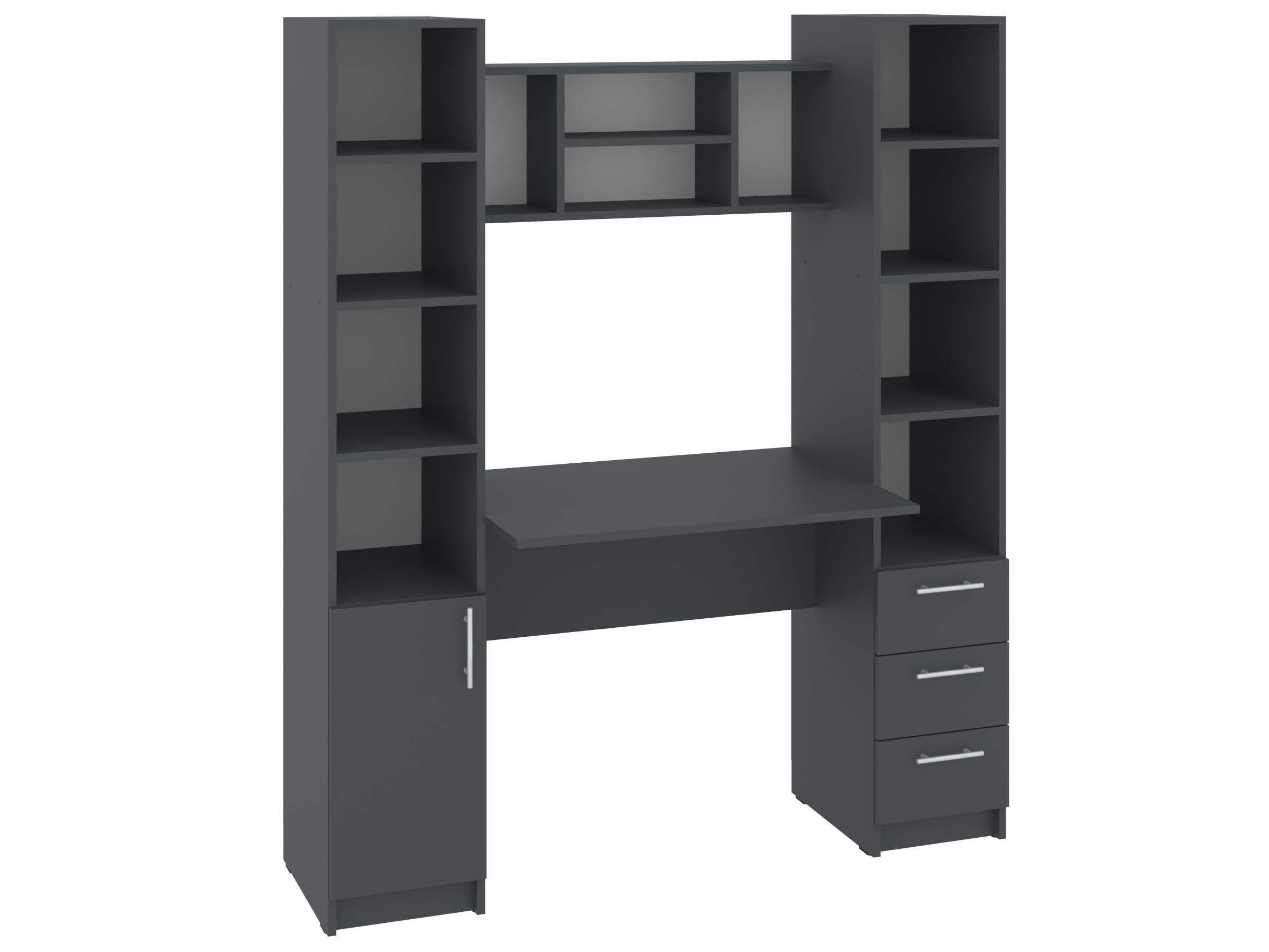 Письменный стол PEHOTIN Гранд 140,5х60х75/168 см Антрацит (PN-101314)
