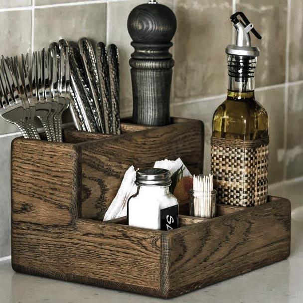 Подставка для столовых приборов из дерева Исолета Сепия (Псп-007008)