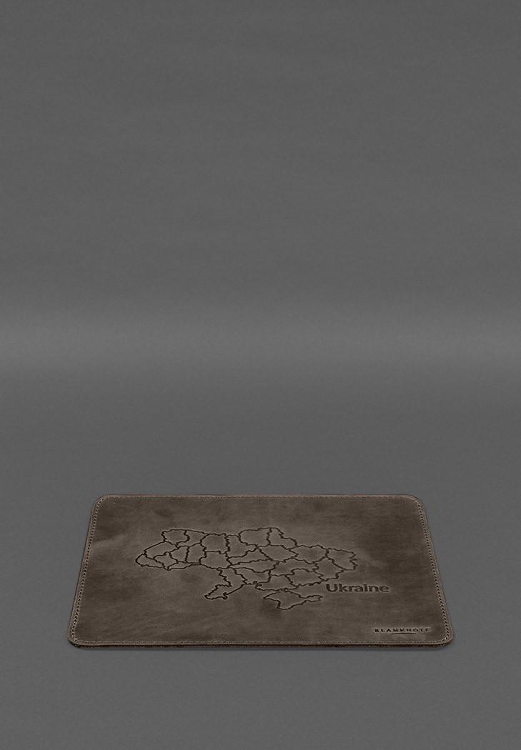 Набор настольный из натуральной кожи 5.0 с картой Украины Crazy Horse Темно-коричневый (A-028354) - фото 7