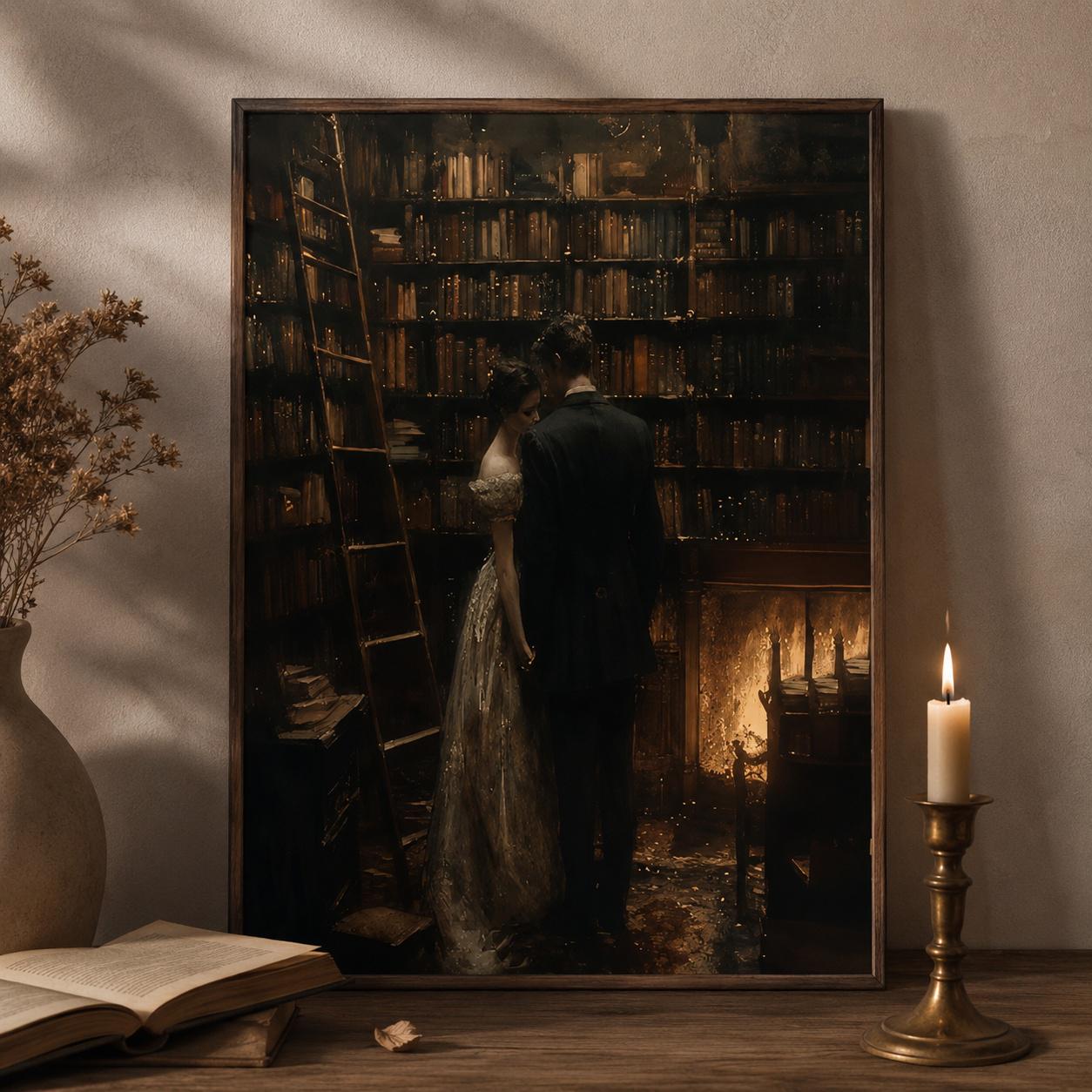 Постер Library Romance на полотні 30×40 см (PT-LR-001123)