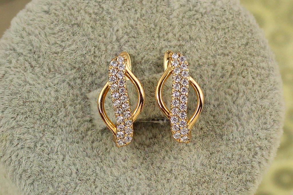 Серьги Xuping Jewelry Стелла 1,7 см Золотистый (28107394)