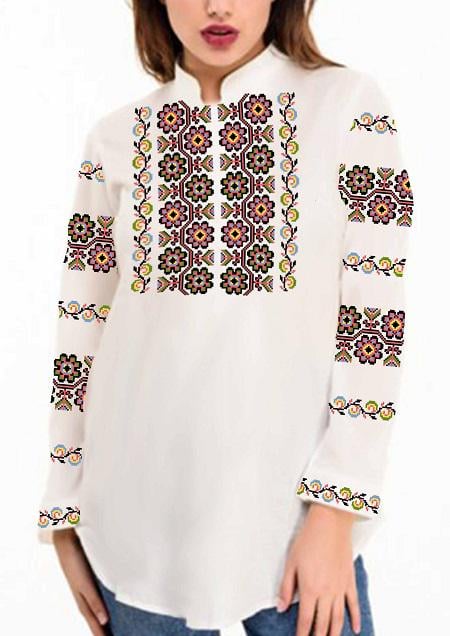 Заготовка для вишивки нитками або бісером сорочка СЖ-201 домоткане полотно Заготовка для вишивки нитками або бісером сорочка СЖ-201 домоткане полотно