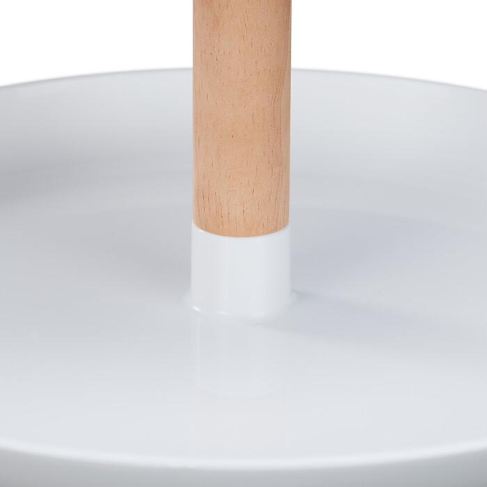 Подставка для торта Relaxdays 2-ярусная пластик и дерево - фото 7