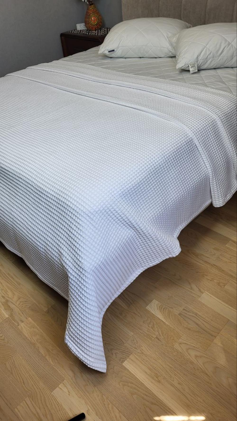 Покрывало Пике Сота 140x220 см Белый (11078) - фото 6 Покрывало Пике Сота 140x220 см Белый (11078) - фото 6