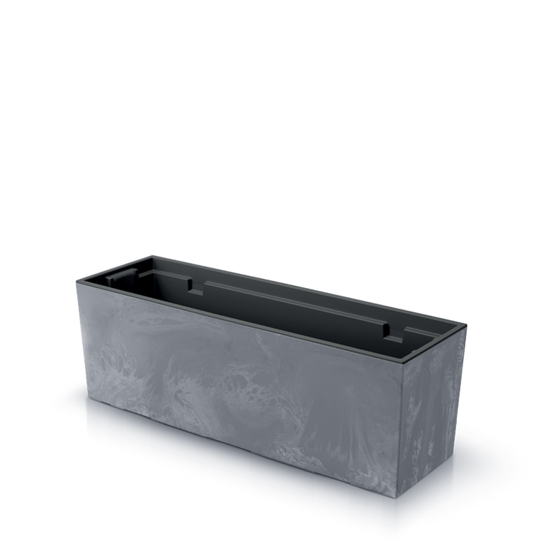 Ящик для цветов балконный Prosperplast Urbi Case Beton Effect 80 см Маренго мраморный (DUC800E-425U)