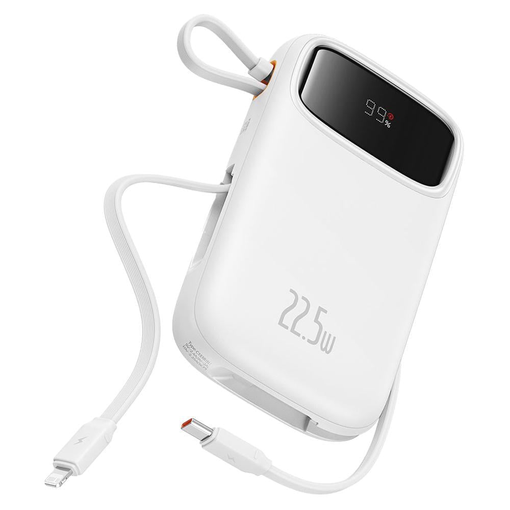 Повербанк BASEUS QPow2 Dual-Cable 10000 mAh 22,5W White (P10055001222-B1)