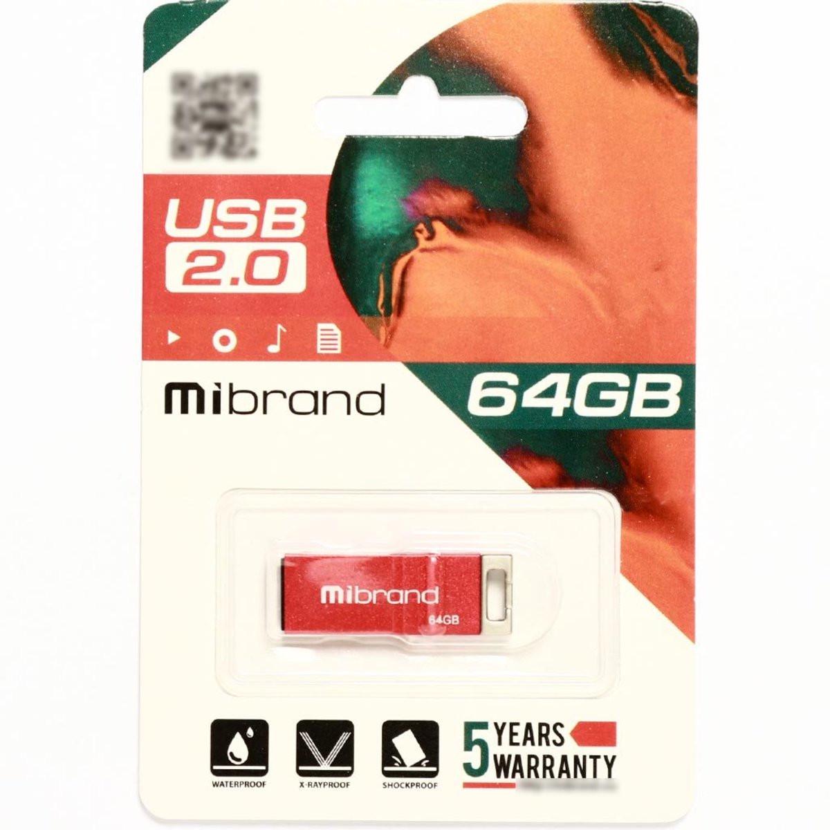 Flash Mibrand USB 2.0 Chameleon 64Gb Red (29caa1-15476) - фото 2