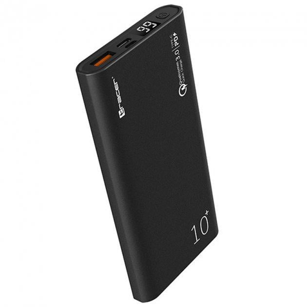 Повербанк Tracer 20W с быстрой зарядкой QC3.0 10000 мАч Черный