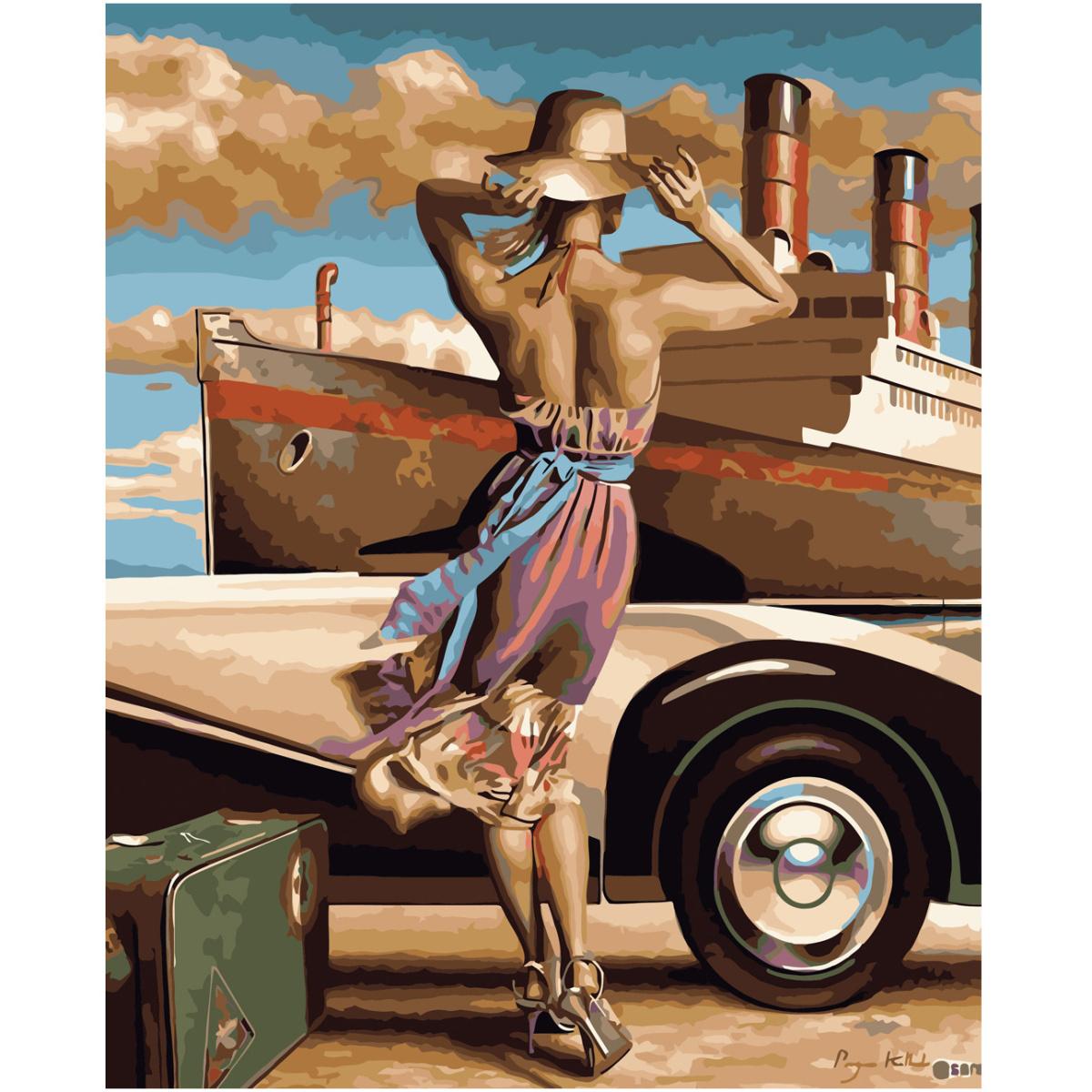 Картина по номерам Strateg Провожая паром 40x50 см (SY6014)