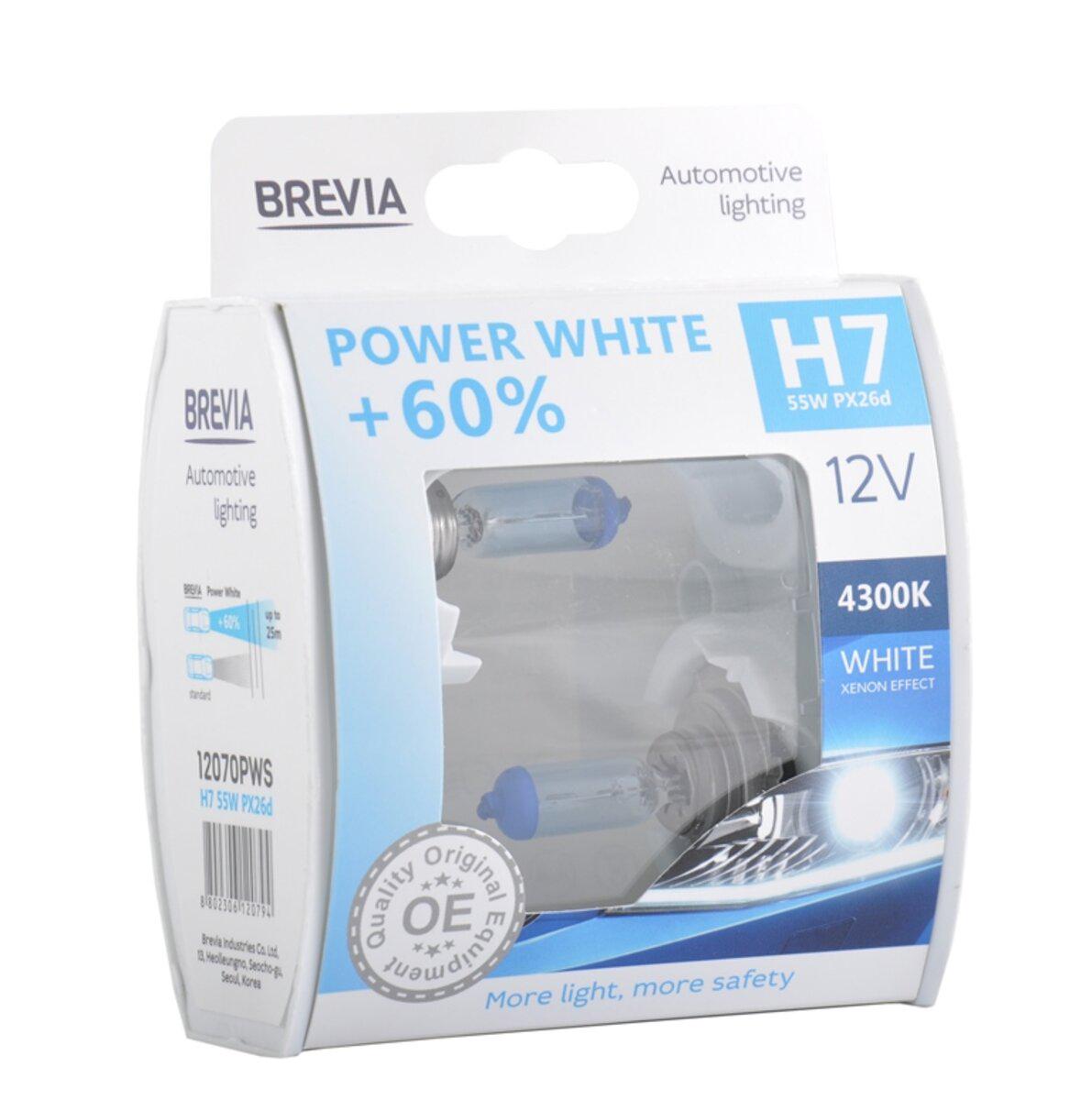 Лампы автомобильные головного света Brevia H7 12V 55W PX26d 4300K (12070PWS)