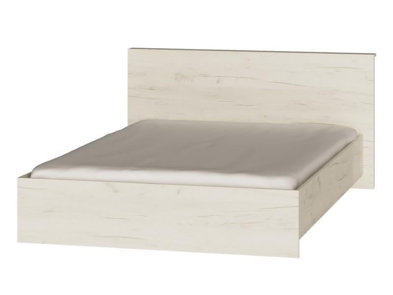 Кровать Эверест Соната-1600 сплошной щит 160x200 см Крафт белый (ЕВ20365)