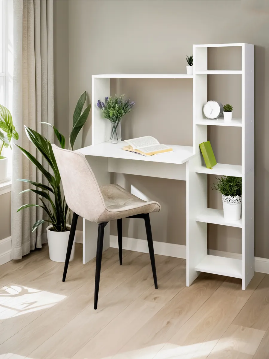 Стіл комп'ютерний Klick-System 2в1 стіл-стелаж СЛ-79 Білий (СЛ-79-Бл) - фото 2