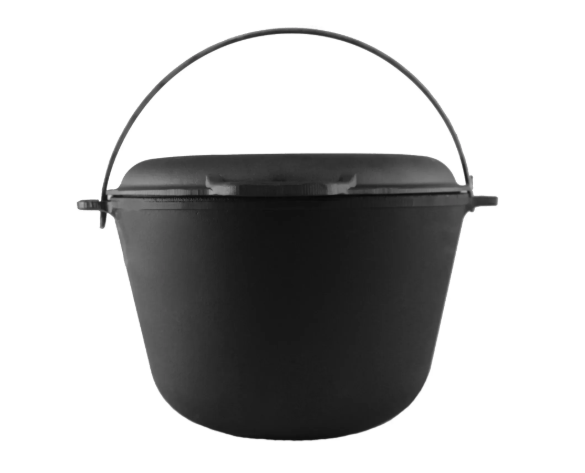 Котел чугунный туристический Brizoll с чугунной крышкой-сковородой 8 л (KT08-2) - фото 2 Котел чугунный туристический Brizoll с чугунной крышкой-сковородой 8 л (KT08-2) - фото 2