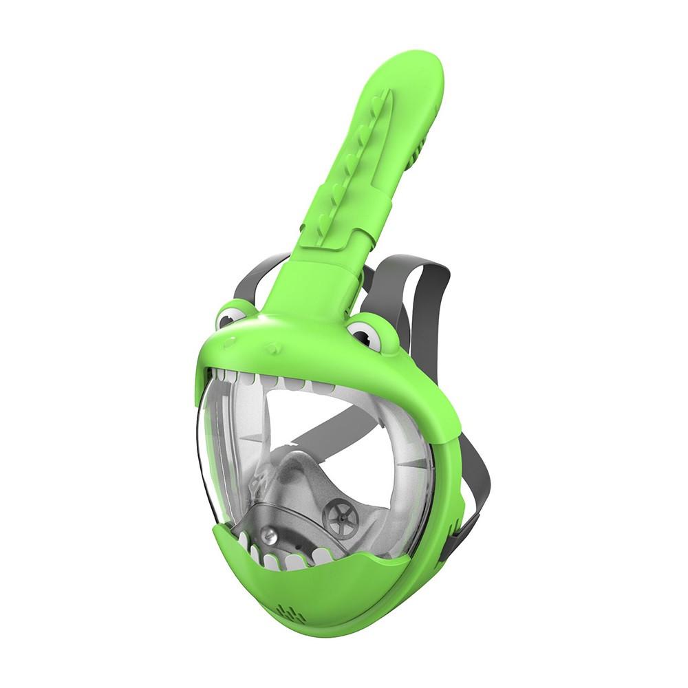 Детская маска для сноркелинга TheNice KF-1 Frog Design EasyBreath-III XS Зеленый (SUN4927)
