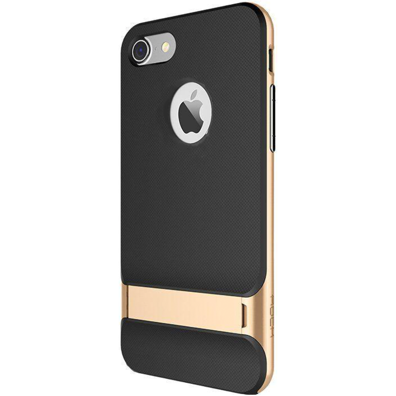 Rock Royce Series Case with Kickstand for iPhone 7/8/SE, Black-Gold